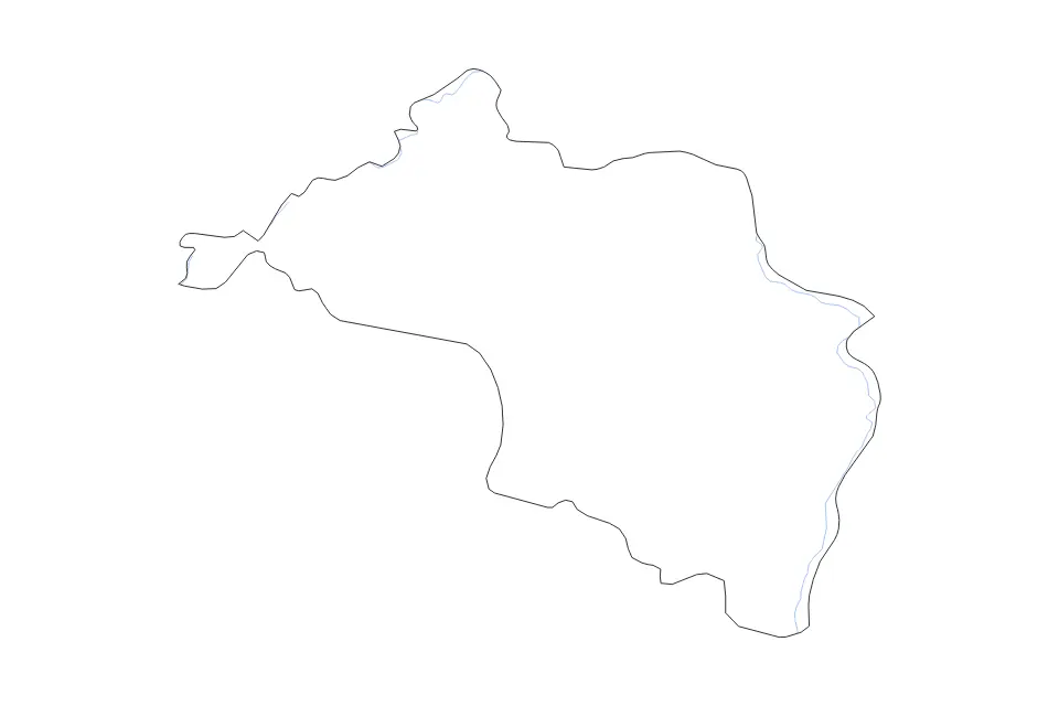 Mapa de Narayani Zone, Nepal de tipo contorno y ríos para Asia, con contorno y ríos con límites limpios.