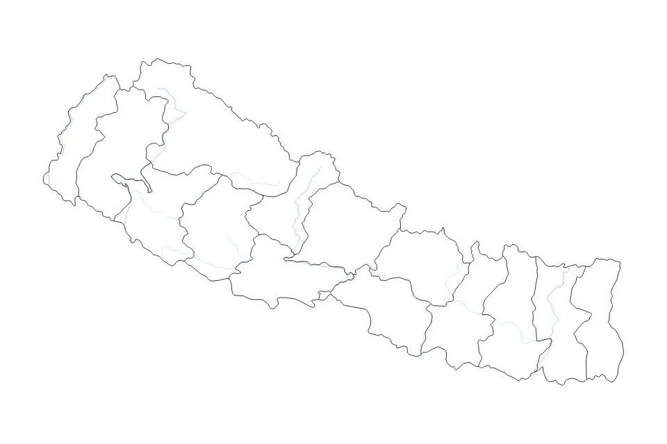 Nepal outline map preview
