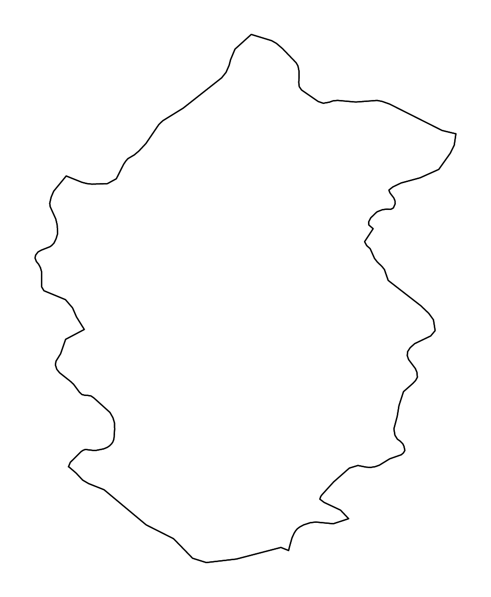 Carte de contour de Rapti Zone, Nepal avec rivières.