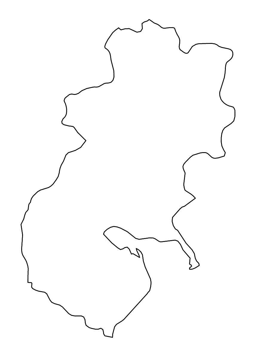 Carte de contour de Seti Zone, Nepal avec rivières.