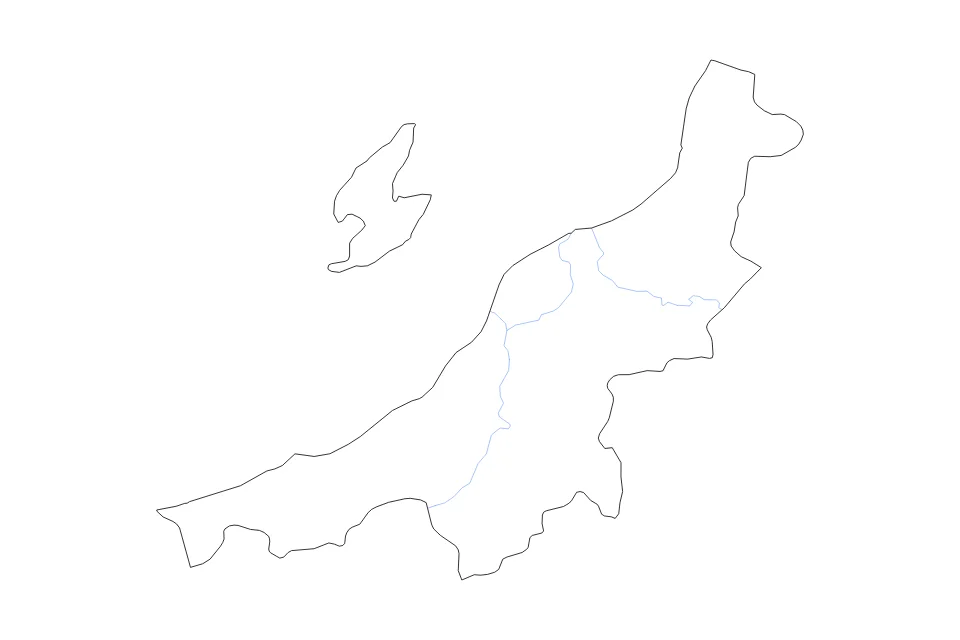 Vista previa del mapa de contorno de Niigata