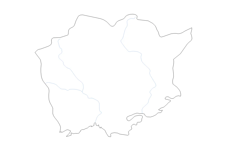 Vista previa del mapa de contorno de Okayama