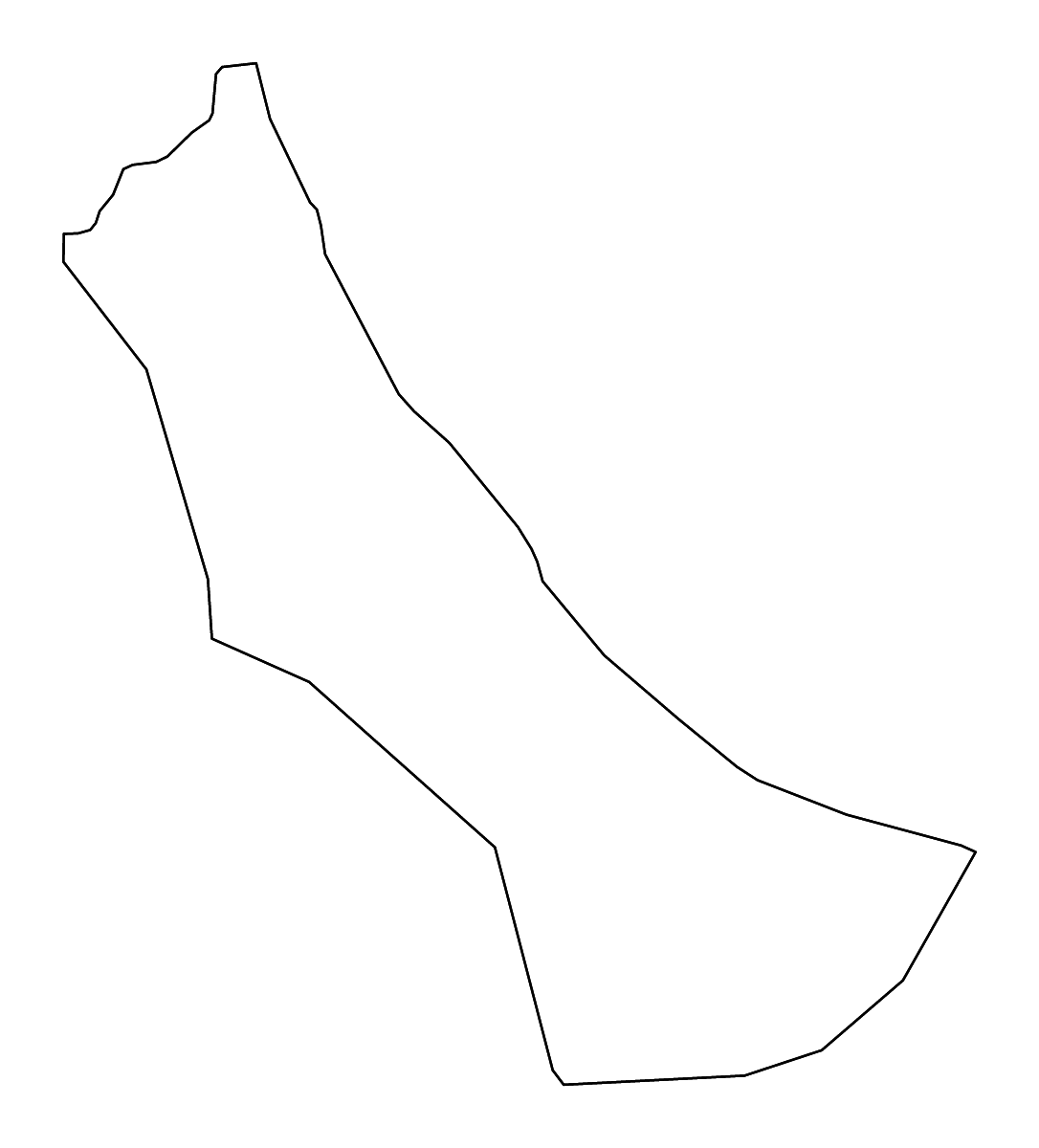 Mapa de contorno de Al Batinah North, Oman con ríos.