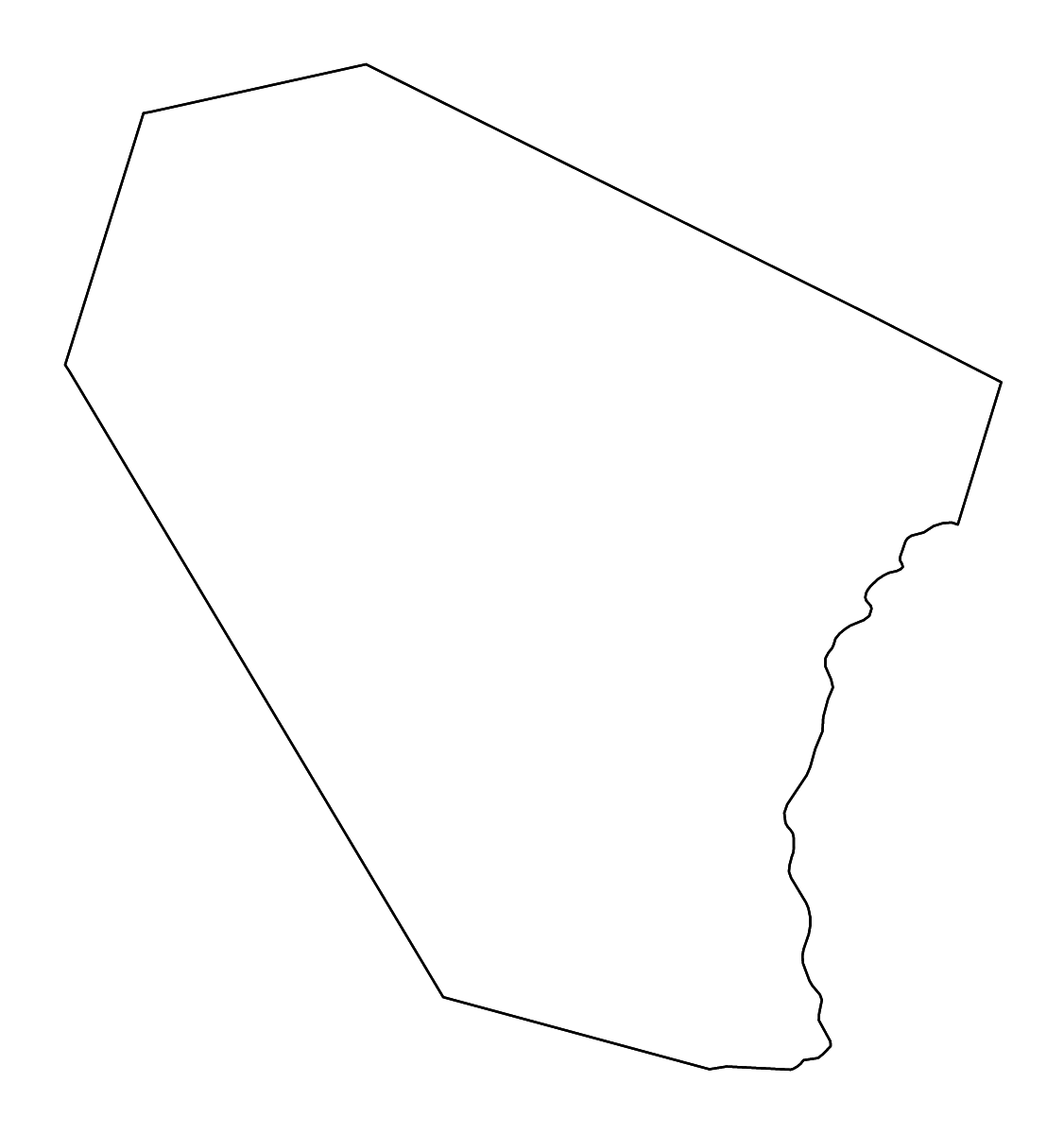 Mapa de contorno de Al Wusta, Oman con ríos.