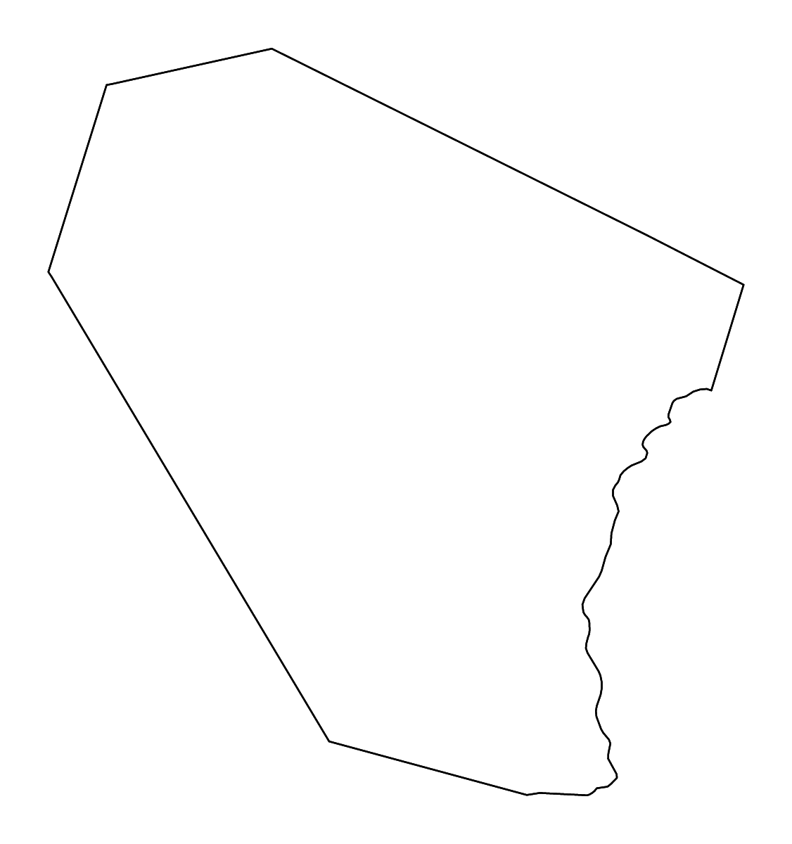 Carte de contour de Al Wusta, Oman avec rivières.