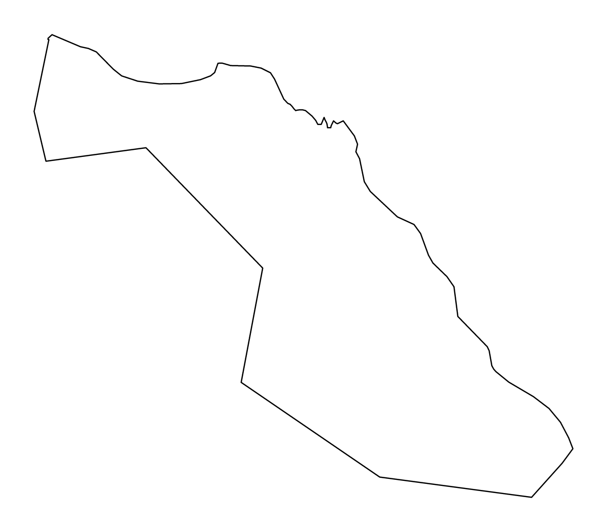 Carte de contour de Muscat, Oman.