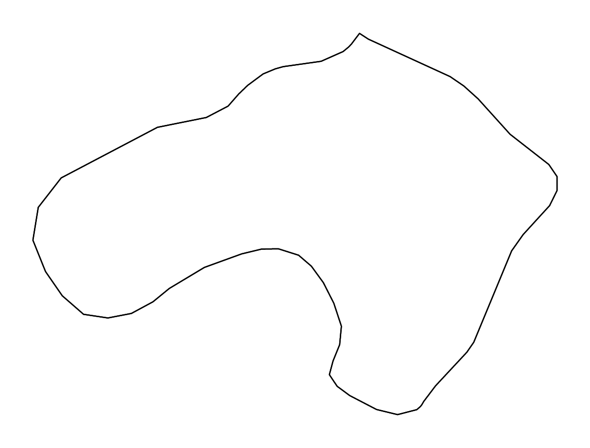 Outline map of Islamabad Capital Territory, Pakistan with rivers.