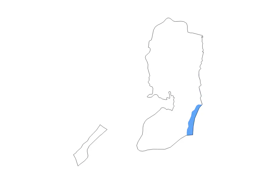 Vista previa del mapa de contorno de Palestine