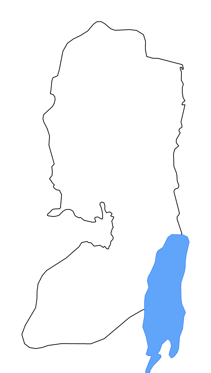 Carte de contour de West Bank, Palestine avec lacs et rivières.