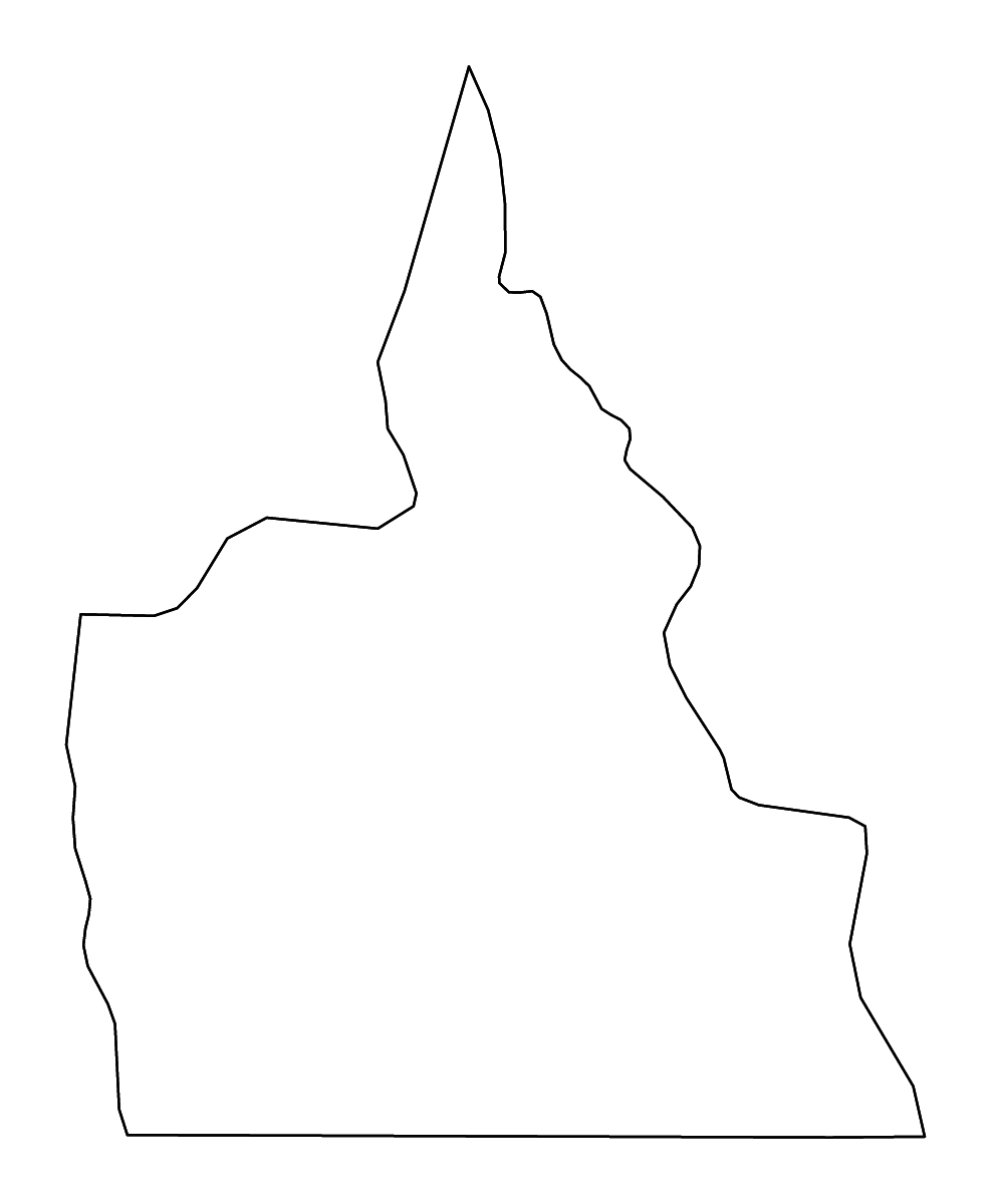 Mapa de contorno de Agusan del Sur, Philippines con ríos.