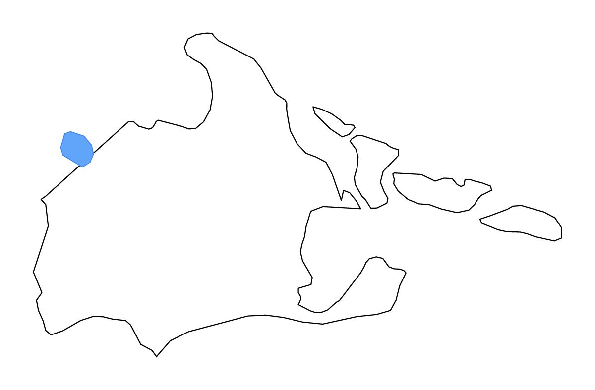 Mapa de contorno de Albay, Philippines con lagos.