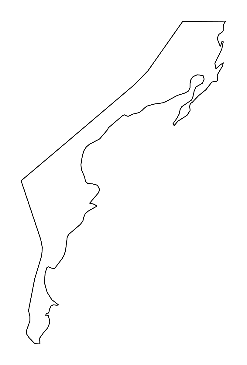 Carte de contour de Aurora, Philippines avec rivières.