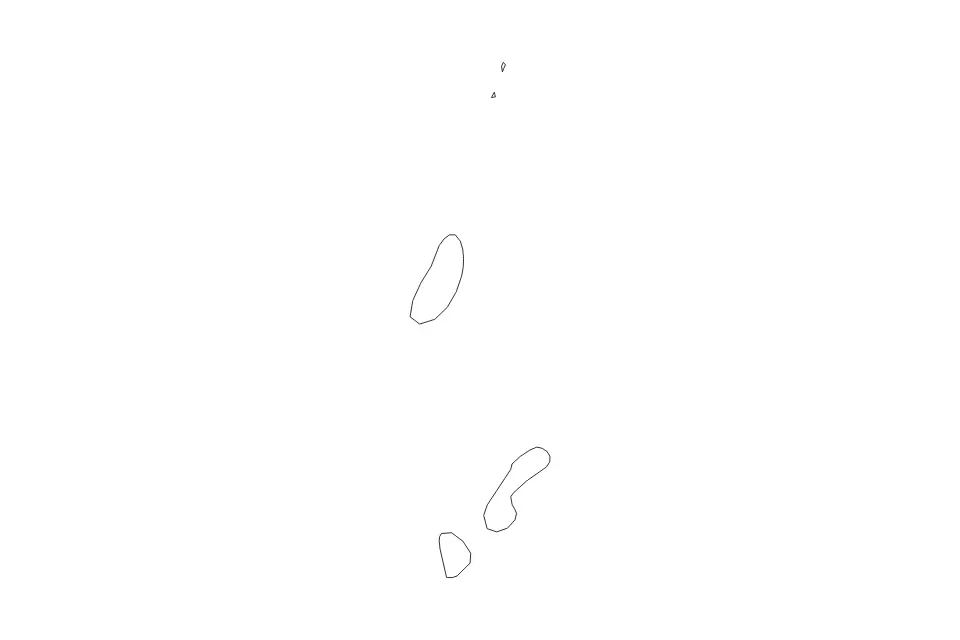 Outline map of Batanes, Philippines with subdivision borders.