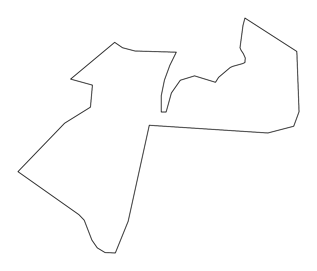 Mapa de contorno de Cagayan de Oro, Philippines con ríos.