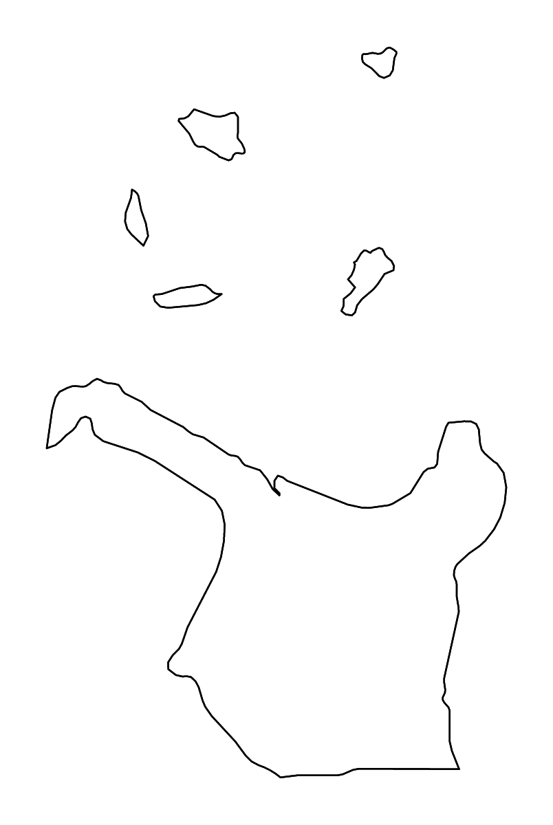 Carte de contour de Cagayan, Philippines avec rivières.