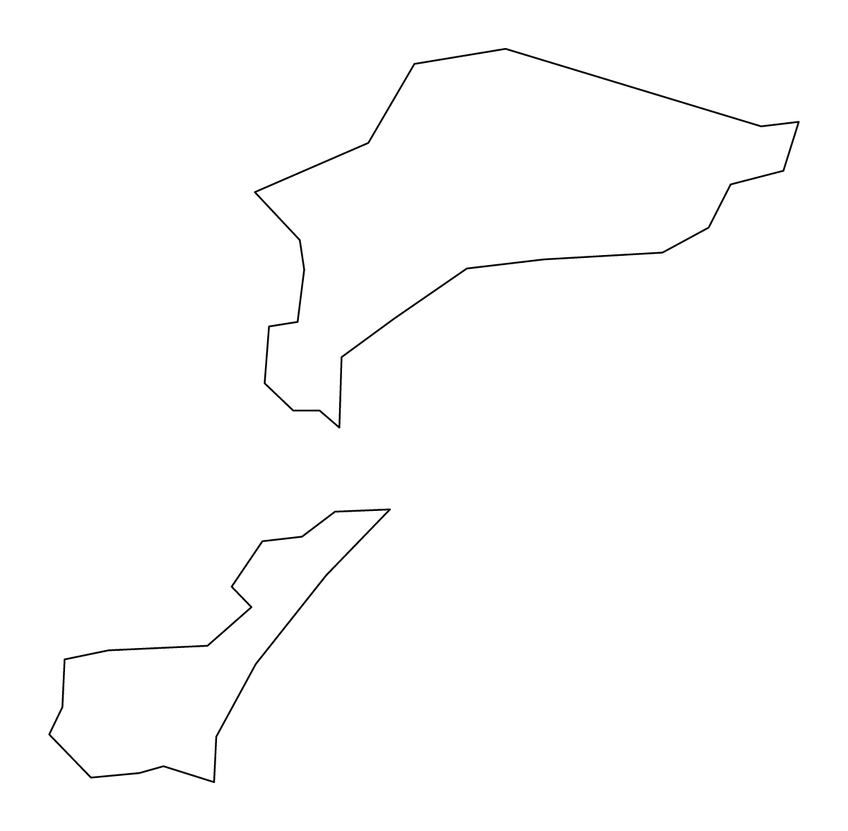 Carte de contour de Caloocan, Philippines.