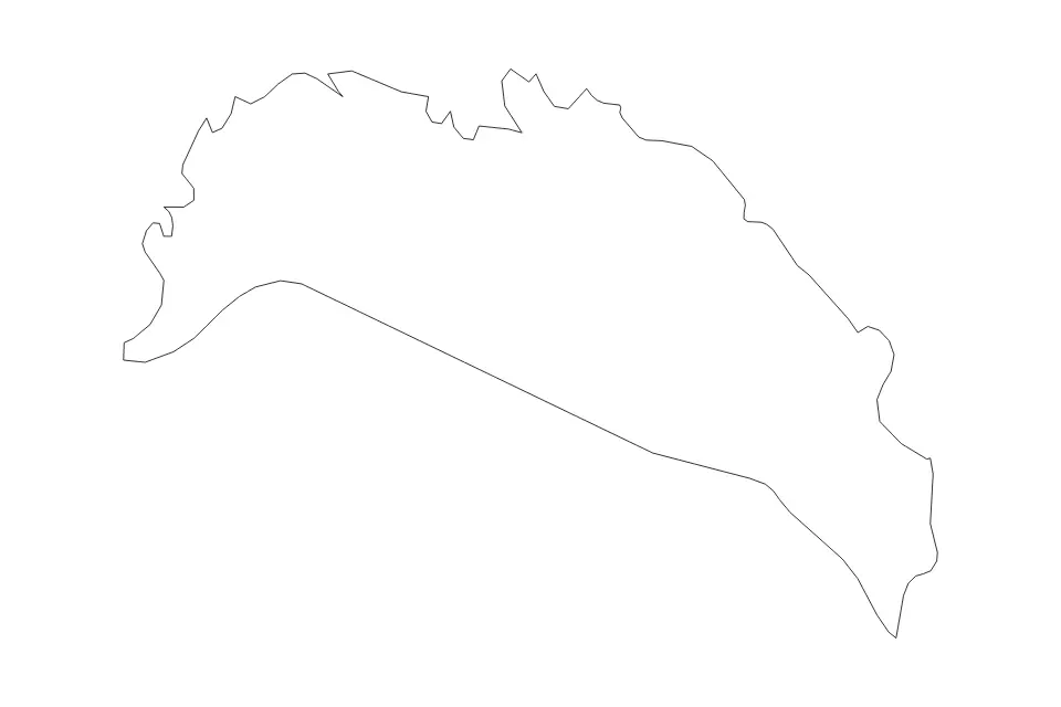 Mapa de Camarines Norte, Philippines de tipo contorno para Asia, con contorno con límites limpios.