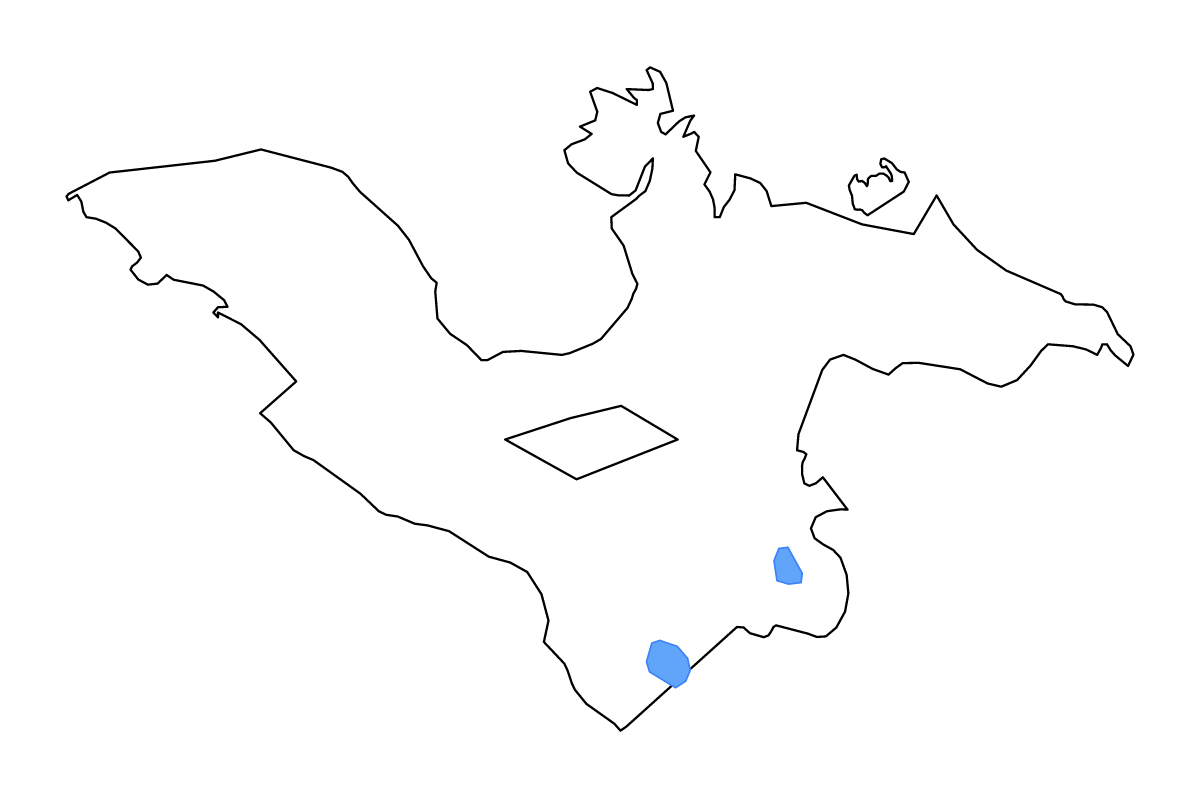 Carte de contour de Camarines Sur, Philippines avec lacs et rivières.