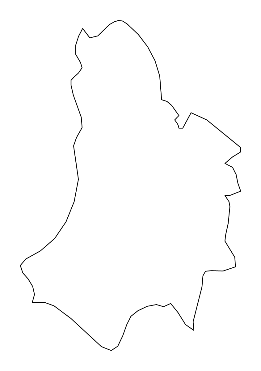 Mapa de contorno de Catanduanes, Philippines.