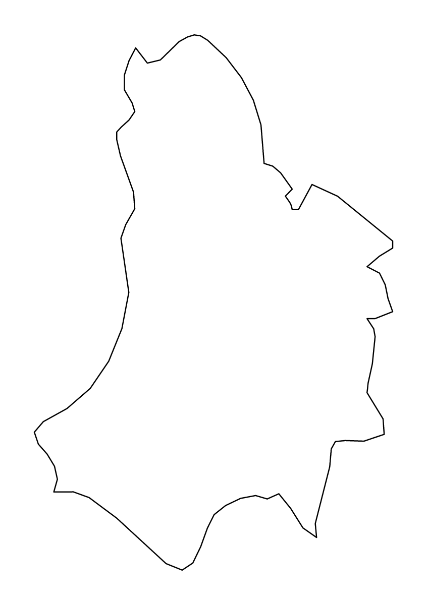 Carte de contour de Catanduanes, Philippines.