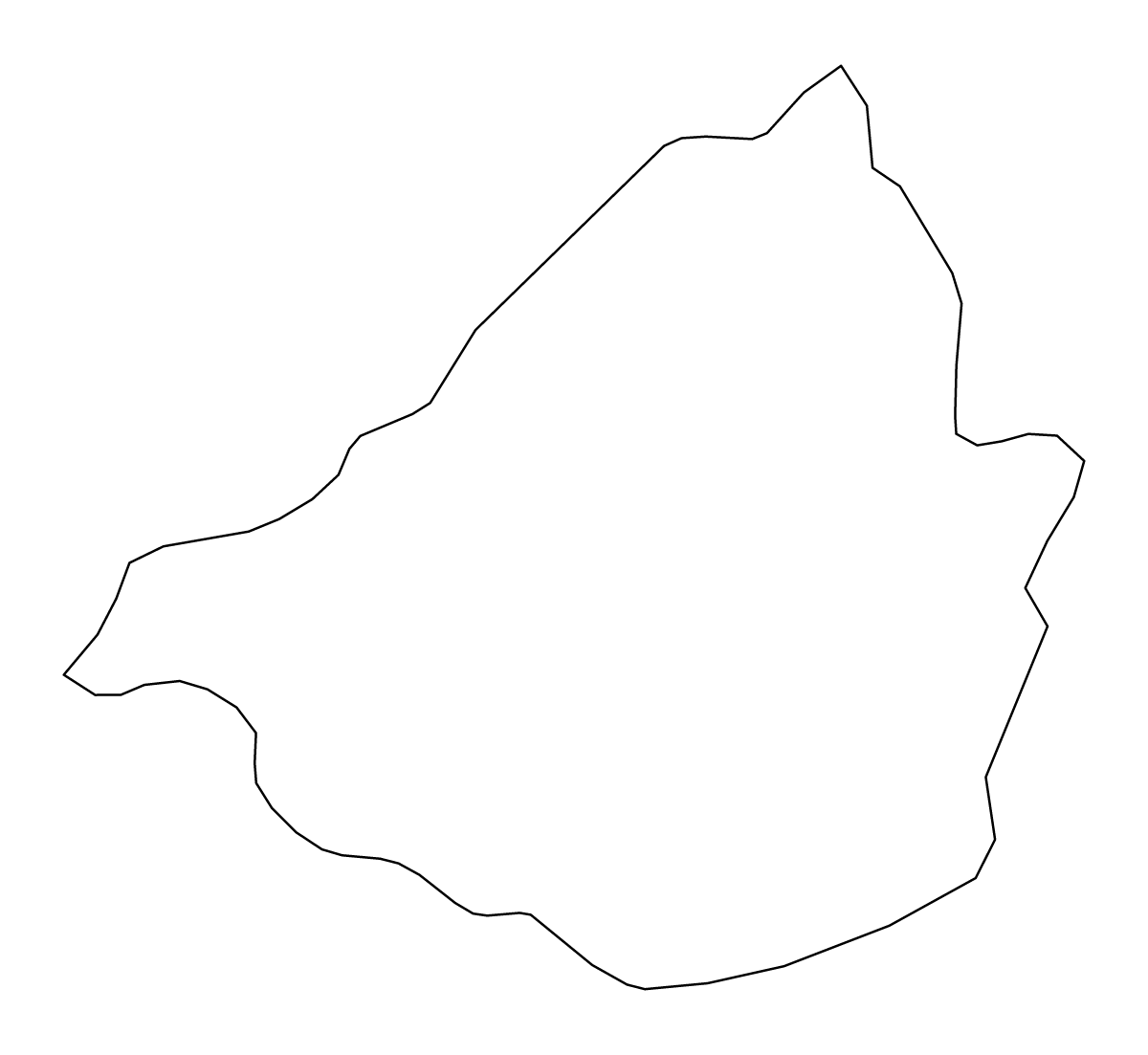Carte de contour de Cavite, Philippines.