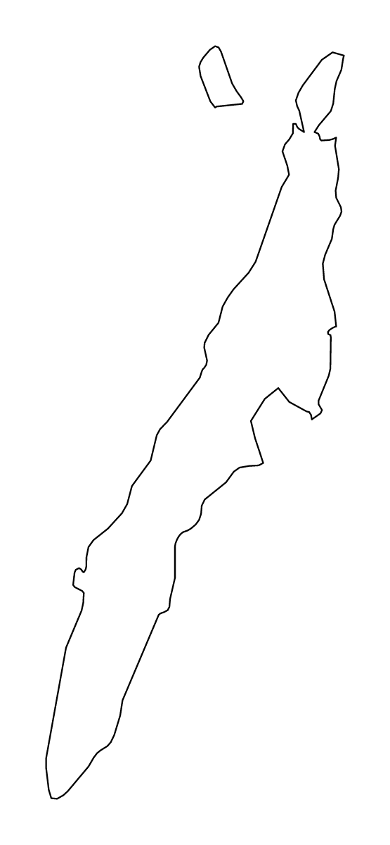 Mapa de contorno de Cebu (provincia), Philippines.