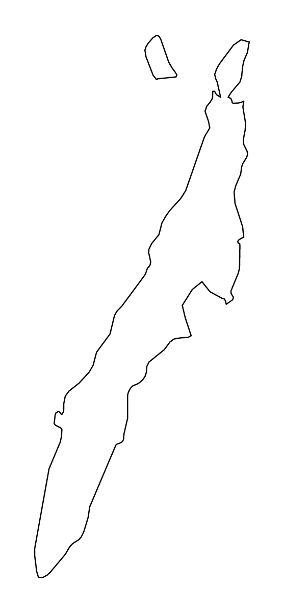 Carte de contour de Cebu (province), Philippines.