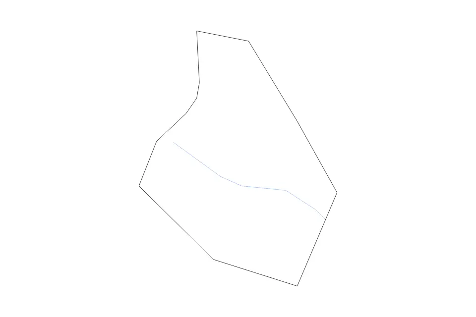 Outline map of Cotabato Independent Component City, Philippines with subdivision borders and rivers.