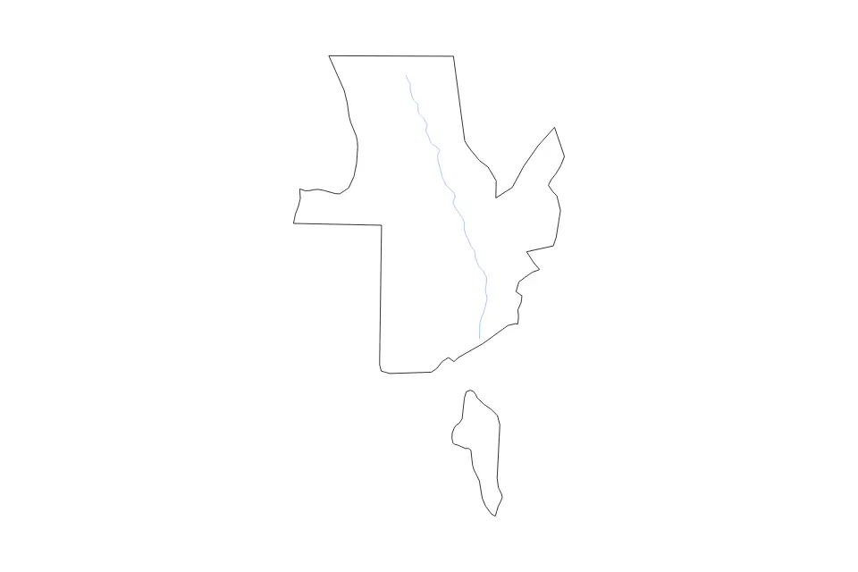 Carte de Davao del Norte, Philippines de type contour et rivières pour Asie, montrant contour et rivières avec des limites nettes.