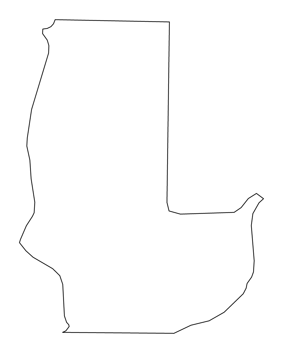 Mapa de contorno de Davao, Philippines.