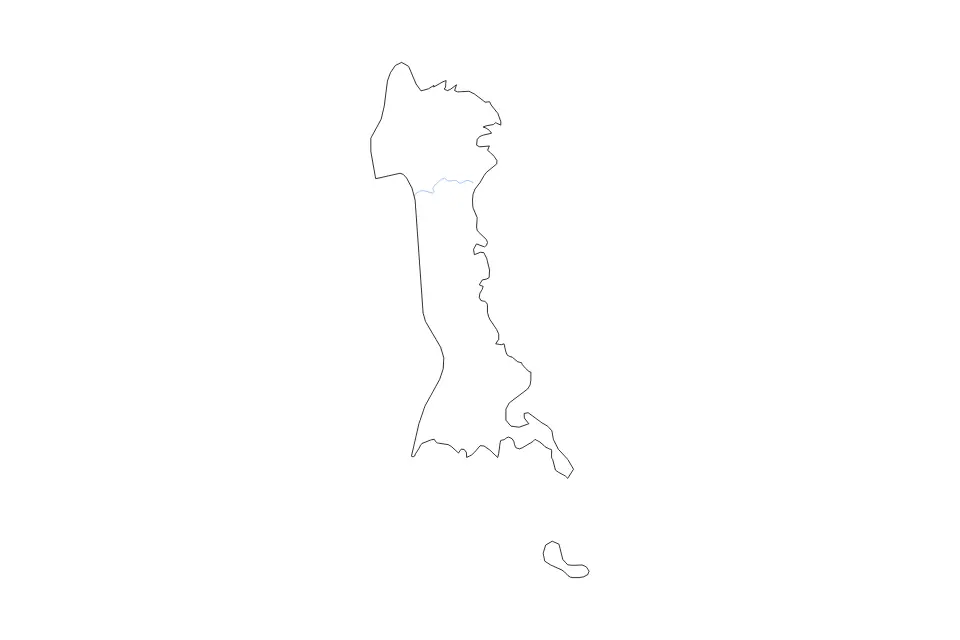 Mapa de Eastern Samar, Philippines de tipo contorno y ríos para Asia, con contorno y ríos con límites limpios.