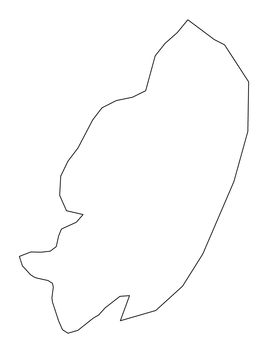 Carte de contour de Guimaras, Philippines.