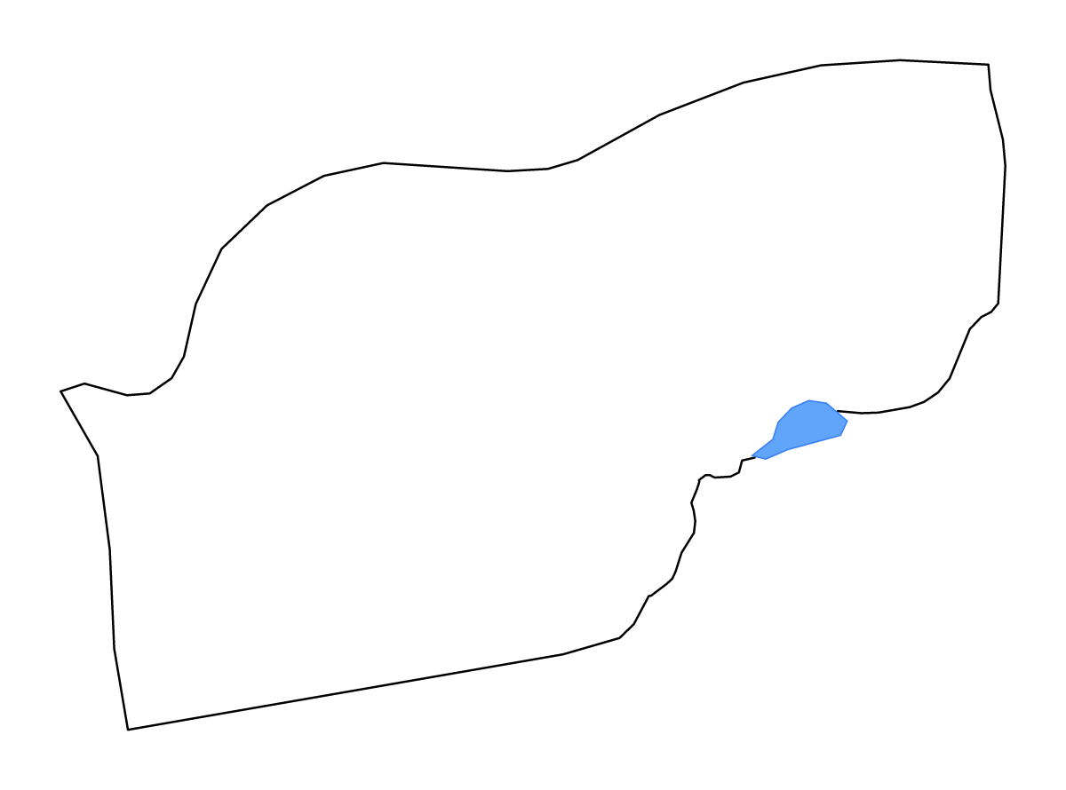 Outline map of Ifugao, Philippines with lakes and rivers.