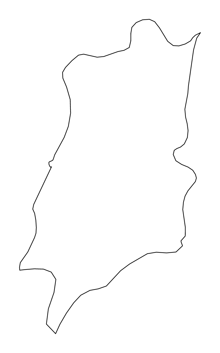 Outline map of Ilocos Norte, Philippines.