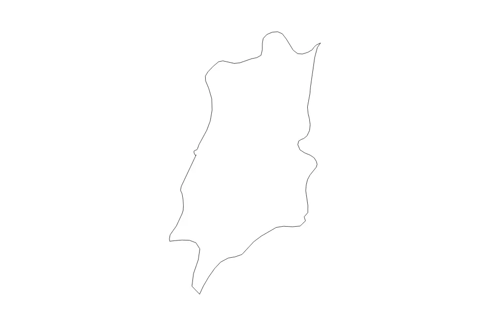 Carte de Ilocos Norte, Philippines de type contour pour Asie, montrant contour avec des limites nettes.