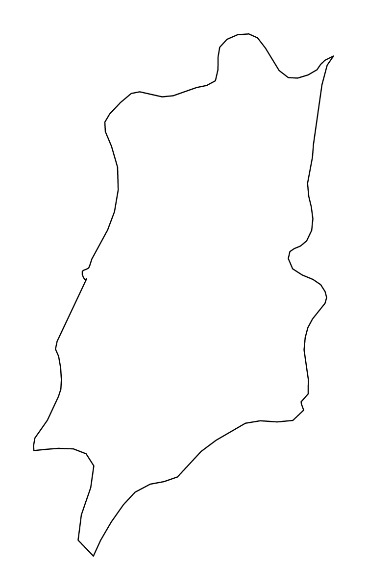 Carte de contour de Ilocos Norte, Philippines.