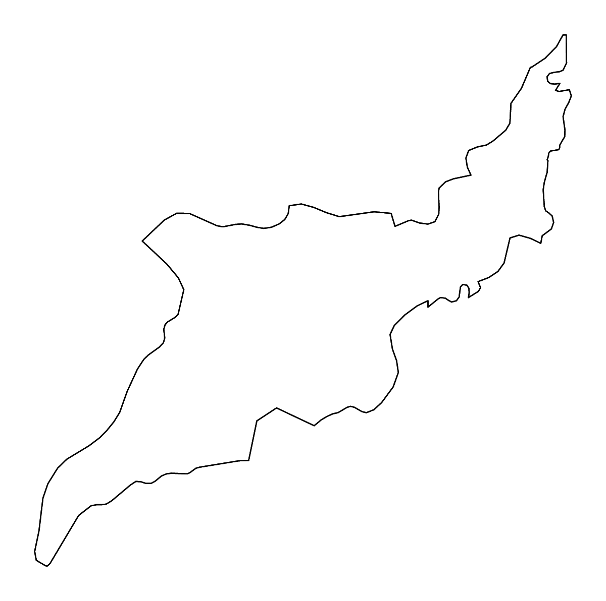 Carte de contour de Iloilo (province), Philippines avec rivières.