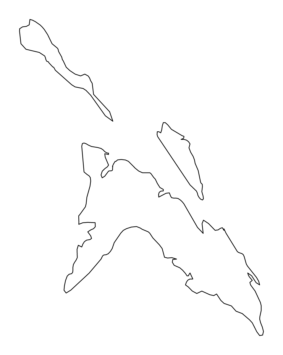Carte de contour de Masbate, Philippines.