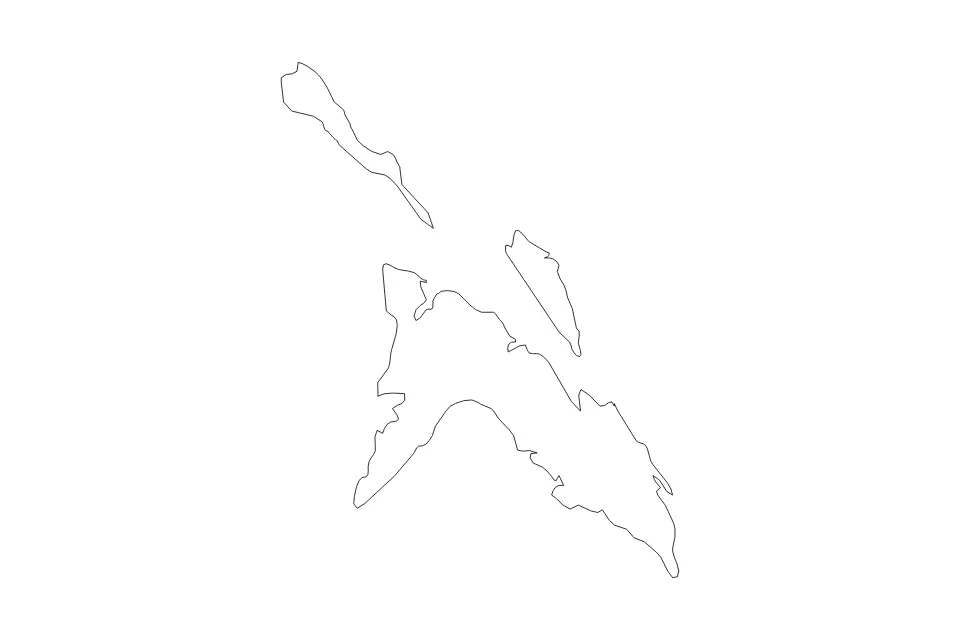 Mapa de Masbate, Philippines de tipo contorno para Asia, con contorno con límites limpios.