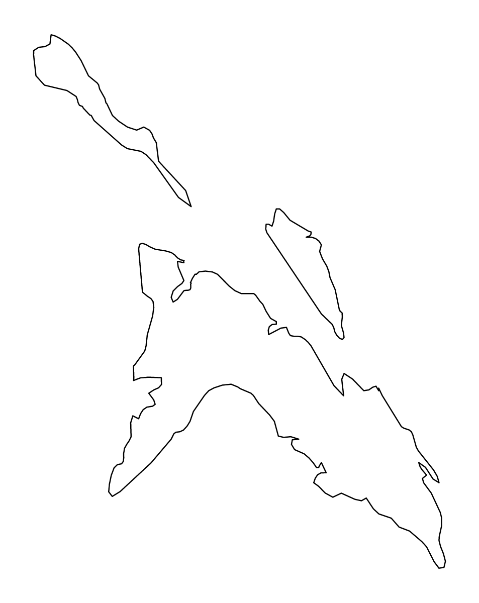 Carte de contour de Masbate, Philippines.