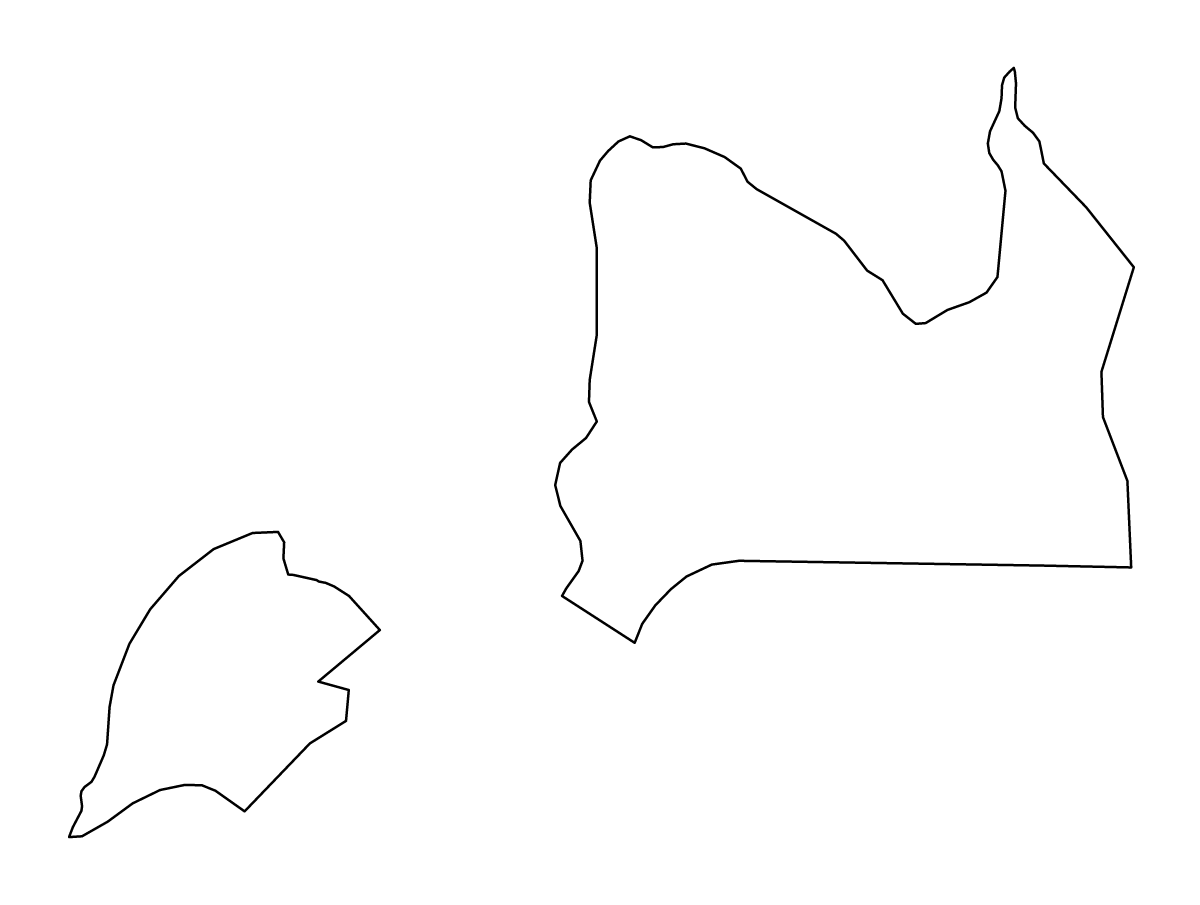 Carte de contour de Misamis Oriental, Philippines.