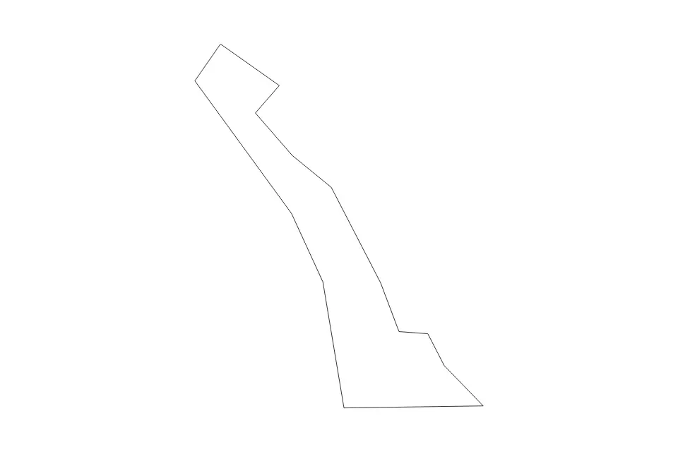 Outline map of Navotas Highly Urbanized City, Philippines with subdivision borders.