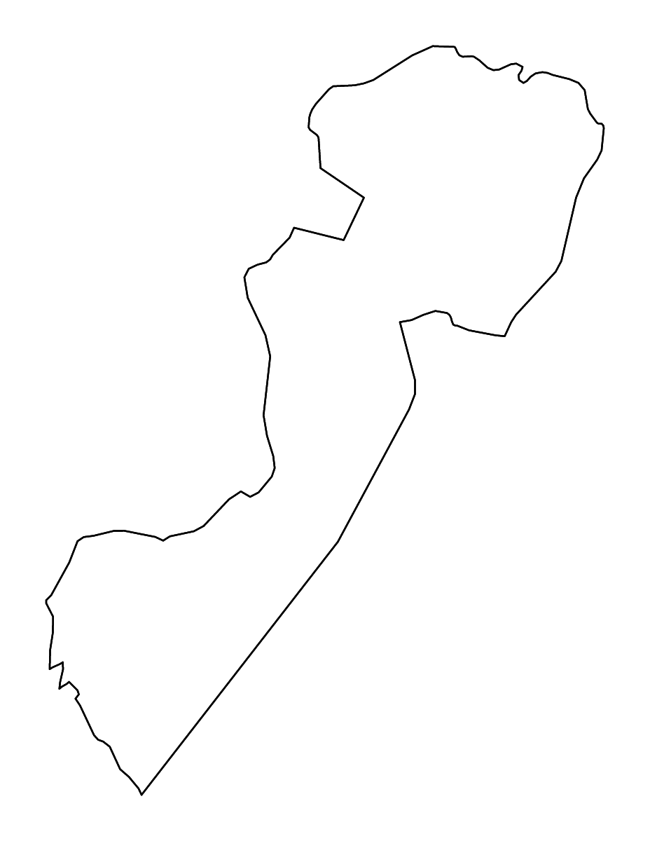 Carte de contour de Negros Occidental, Philippines avec rivières.