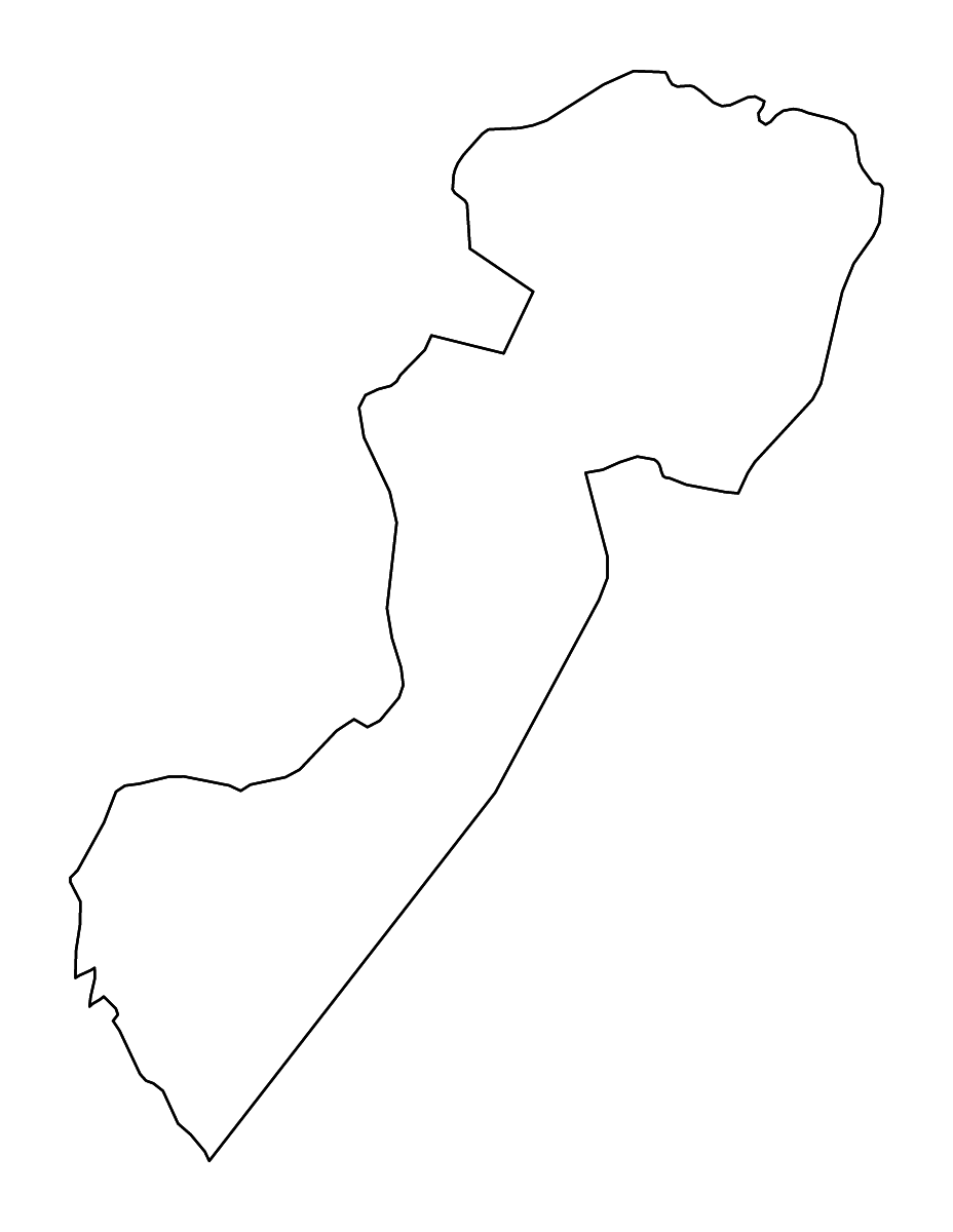 Carte de contour de Negros Occidental, Philippines avec rivières.