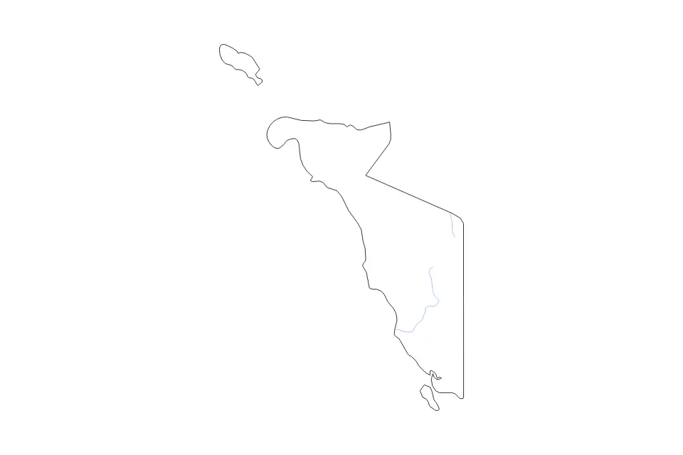 Carte de Occidental Mindoro, Philippines de type contour et rivières pour Asie, montrant contour et rivières avec des limites nettes.