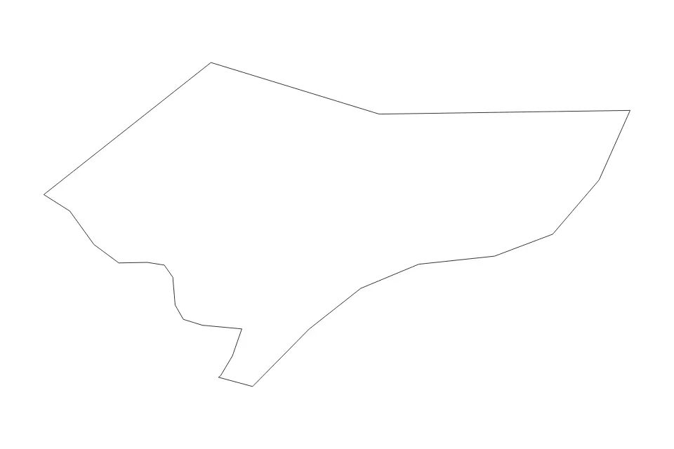 Outline map of Olongapo Highly Urbanized City, Philippines with subdivision borders.