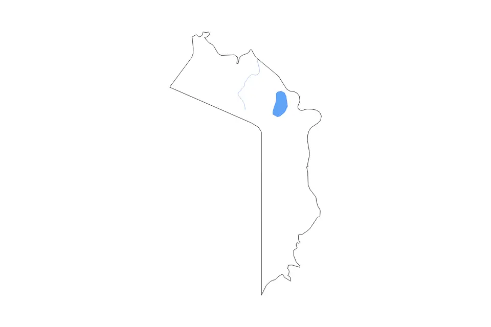Mapa de Oriental Mindoro, Philippines de tipo contorno, lagos y ríos para Asia, con contorno, lagos y ríos con elementos de agua como Lake Naujan.