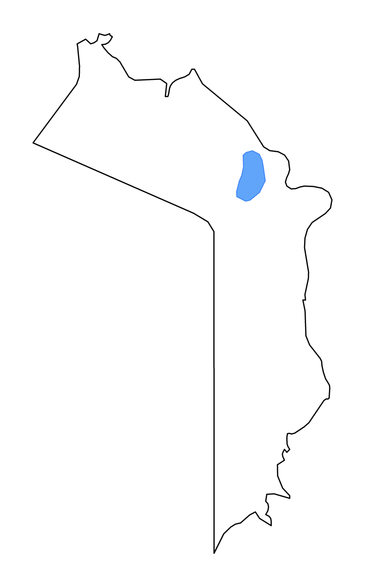 Carte de contour de Oriental Mindoro, Philippines avec lacs et rivières.
