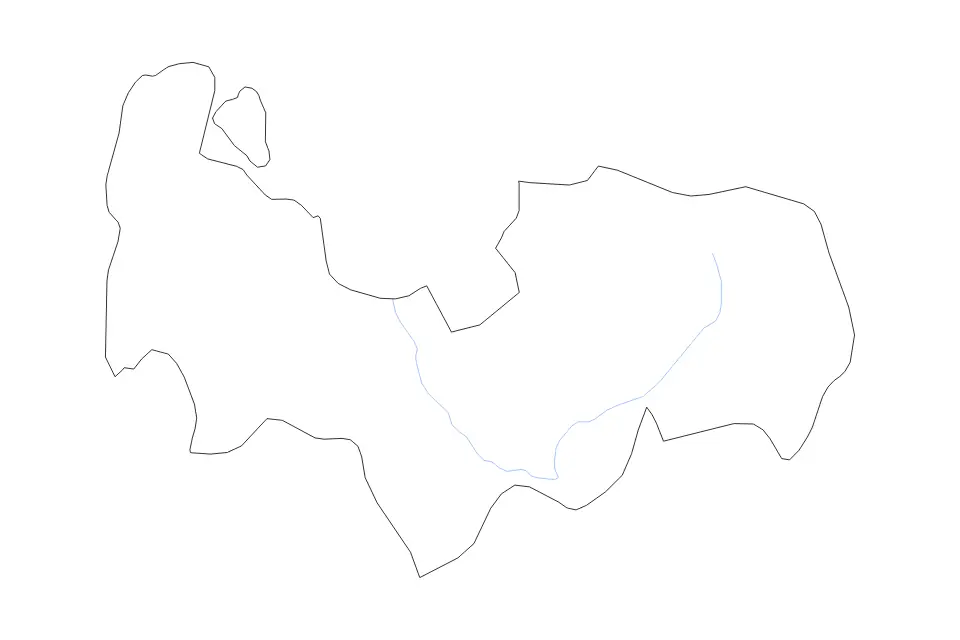 Carte de Pangasinan, Philippines de type contour et rivières pour Asie, montrant contour et rivières avec des limites nettes.