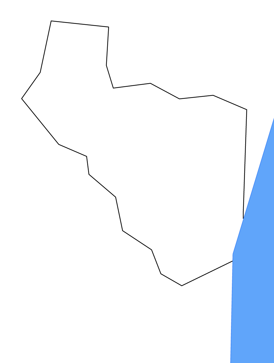 Carte de contour de Parañaque, Philippines avec lacs.